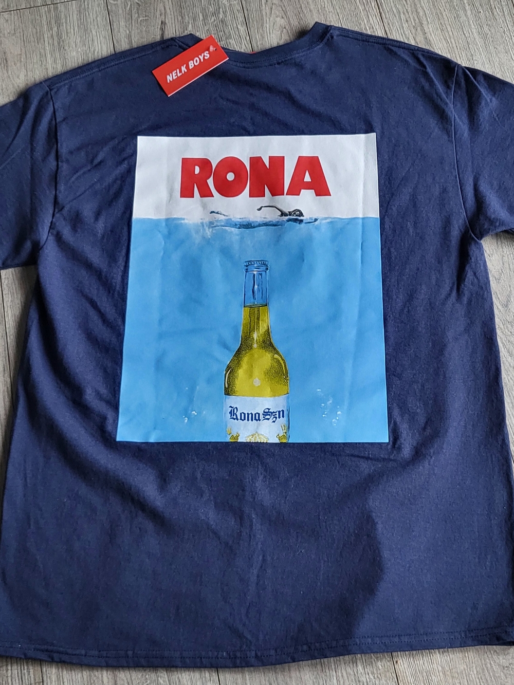 Full Send Rona Szn Nelk Boys Shirt Adult Large Blue Double Sided Tee Mens